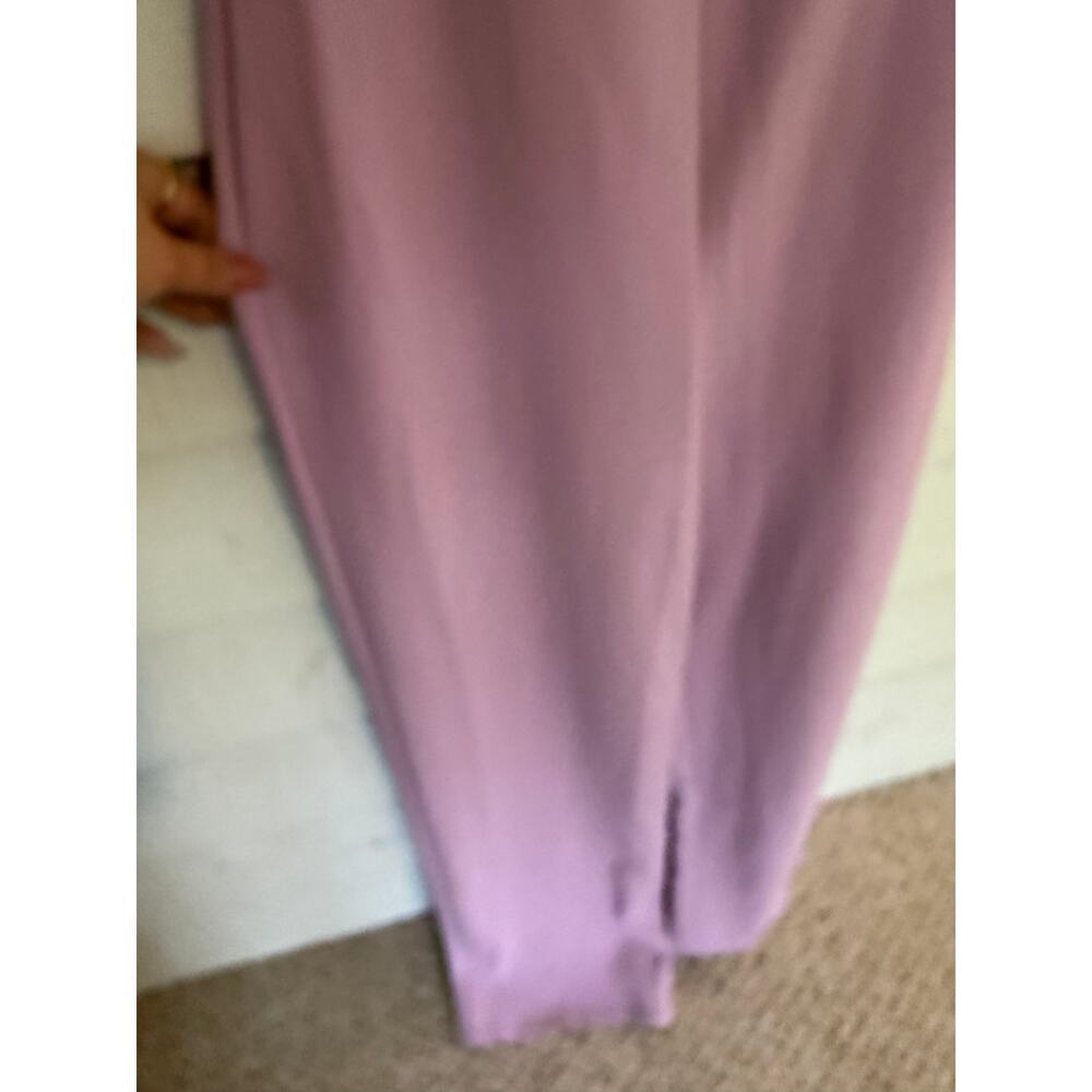 Crystal Sky Lavender One Shoulder Jumpsuit Size Small Elegant Wide Leg Formal - Picture 4 of 5